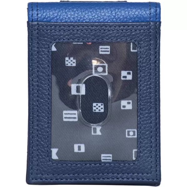 Nautica Pebble TwoTone Leather WalletNautica Pebble Twotone Leather Front Pocket Wallet Cobalt Blue