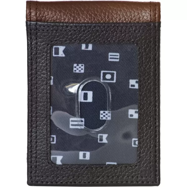 Nautica Pebble TwoTone Leather WalletNautica Pebble Twotone Leather Front Pocket Wallet Cognac