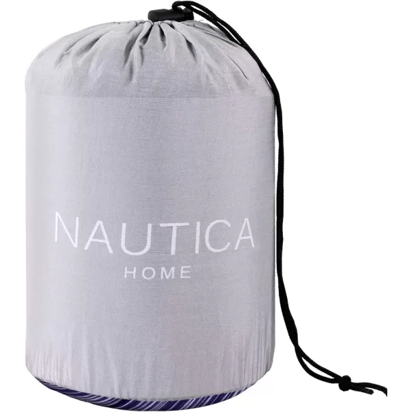 Nautica Portable Camping Hammock 12Person Kids or Adults with Straps Caribiners amp Bag for TravelBackpackingHikingBackyardLawn Sugar SwizzleMaritime Blue LargeSugar SwizzleMaritime Blue Large