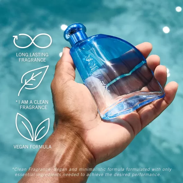 Nautica Pure Blue Eau de Toilette Fougere Aromatic Marine Fragrance Vegan Formula LongLasting Scent 33oz33 Fl Oz Pack of 1
