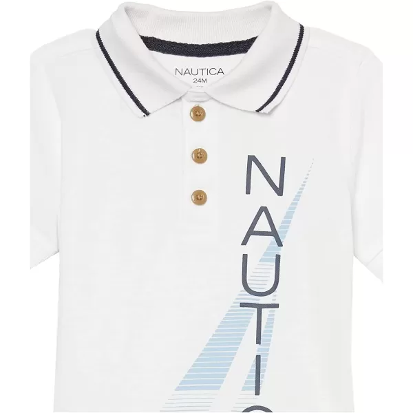 Nautica Sets KHQ boys 2 Pieces Polo Short SetBright White