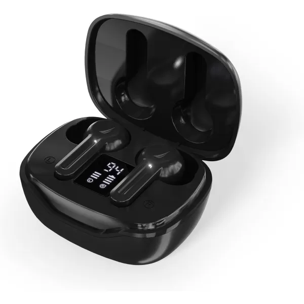Nautica T400 True Wireless Earbuds Bluetooth v51 TWS inEar Earphones with Builtin Mic Wireless Bluetooth Earbuds with Charging case Touch Control Ergonomic Design SweatProof USBC NavyBLACK