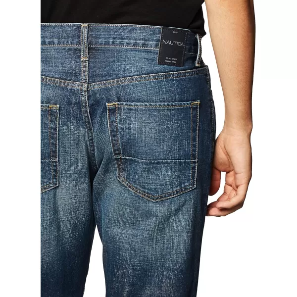 Nautica Traditional Collections Mens Relaxed Fit Jean PantGlacier Blue Wash