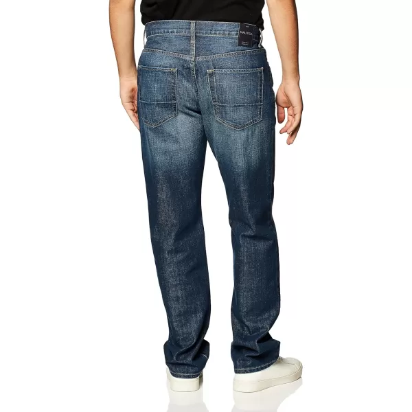 Nautica Traditional Collections Mens Relaxed Fit Jean PantGlacier Blue Wash