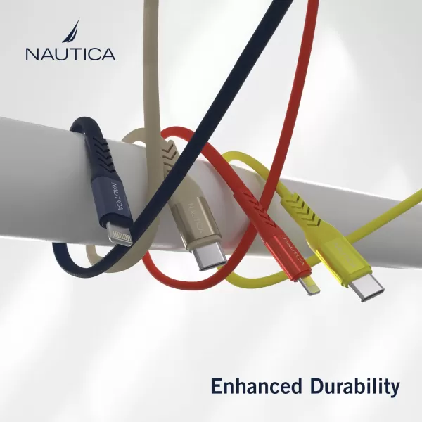Nautica USB C to Lighting Cable 7FT iPhone Charger Cable Type C to Lighting Cable MFi Certified Lighting to Type C Fast Charging Cord for iPhone 1312 11 X XS XR iPad AirPods and Many MoreYELLOW