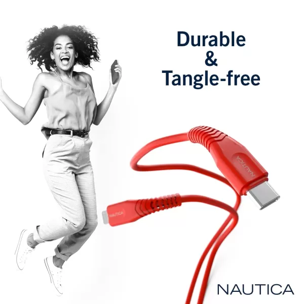 Nautica USB C to Lightning Cable Type C to Lightning Cable USB C Charger MFi Verified Fast Charger Charging Cord for iPhone 1312 Pro Max11XXSXR iPad AirPod 4 Ft NavyRED