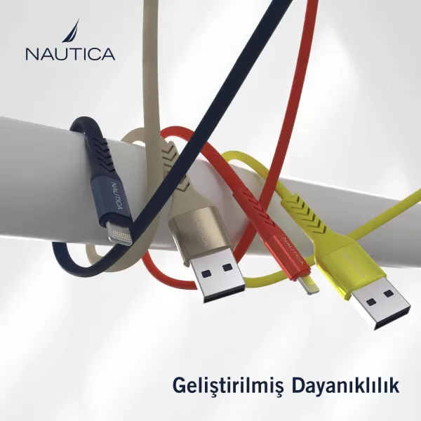 Nautica USBA to Lighting Cable Lighting to USBA Charging Cord 24A Fast Charging Lighting Cable Compatible with Galaxy S9 S10 S10 LG G5 G6 USB A Charger and Many More C40 7FT NudeYELLOW