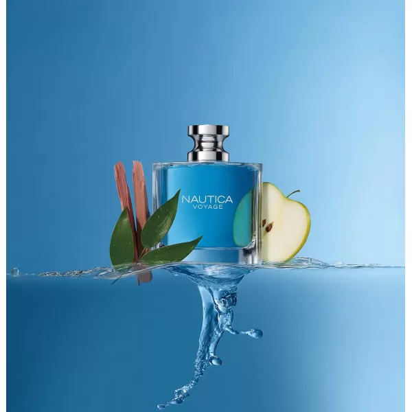 Nautica Voyage Eau De Toilette for Men  Fresh Romantic Fruity Scent Woody Aquatic Notes of Apple Water Lotus Cedarwood and Musk Ideal Day Wear 33 Fl Oz34 Ounce  6 Ounce Voyage amp N83 2 Piece Set