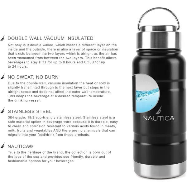 Nautica Water Bottle Insulated Water Bottle Stainless Steel Water Bottles Metal Water Bottle Big Water Bottle Reusable Water Bottle Steel Water Bottle Gym Water Bottle Travel  BowNautica Water Bottle Insulated Water Bottle Stainless Steel Water Bottles Metal Water Bottle Big Water Bottle Reusable Water Bottle Steel Water Bottle Gym Water Bottle Travel  Bow