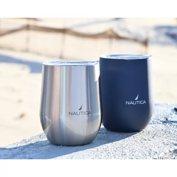 Nautica Wine Tumbler Wine Tumbler with Lid Insulated Wine Tumbler Stainless Steel Wine Tumbler Wine Cup Stainless Steel Wine Glass Insulated Wine Tumblers with Lids Wine Cup  PortNavy