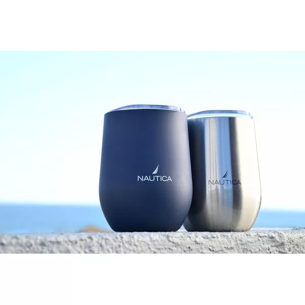 Nautica Wine Tumbler Wine Tumbler with Lid Insulated Wine Tumbler Stainless Steel Wine Tumbler Wine Cup Stainless Steel Wine Glass Insulated Wine Tumblers with Lids Wine Cup  PortNavy