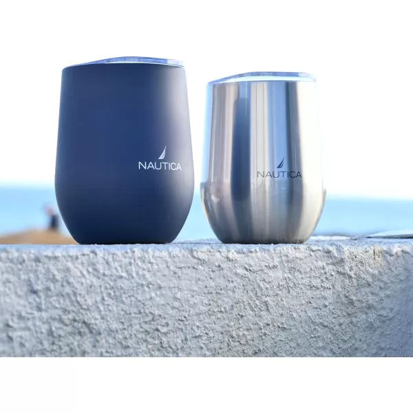 Nautica Wine Tumbler Wine Tumbler with Lid Insulated Wine Tumbler Stainless Steel Wine Tumbler Wine Cup Stainless Steel Wine Glass Insulated Wine Tumblers with Lids Wine Cup  PortNavy