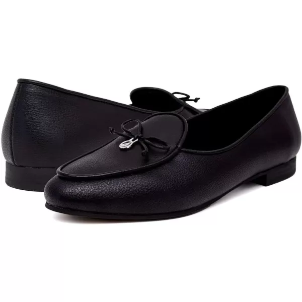 Nautica Woman Flat Loafers Designer Penny Shoes Slip On  Soft Durable and Flexible Luxury Resistant Lightweight  Comfortable Everyday Moccasins  KellineBlack