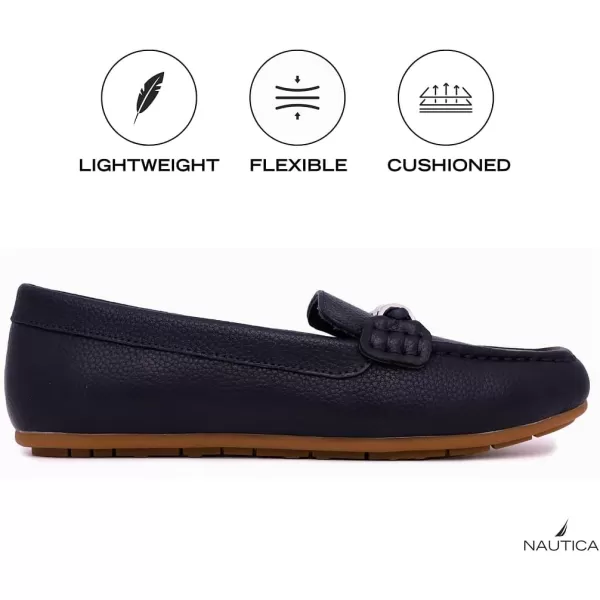 Nautica Woman Flat Loafers Designer Vegan Leather Penny Shoes Slip On  Soft Durable and Flexible Luxury Resistant Feel Lightweight amp Comfortable Memory Foam Everyday MoccasinsNavykini