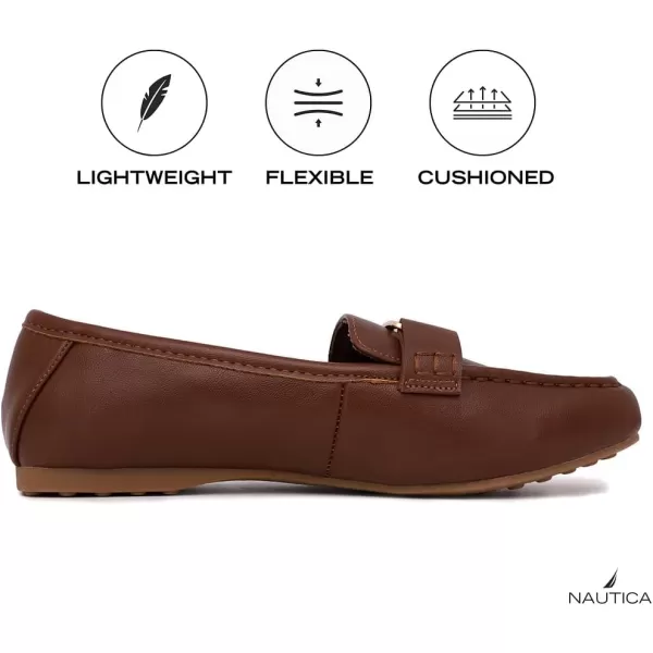 Nautica Woman Flat Loafers Designer Vegan Leather Penny Shoes Slip On  Soft Durable and Flexible Luxury Resistant Feel Lightweight amp Comfortable Memory Foam Everyday MoccasinsTannelms