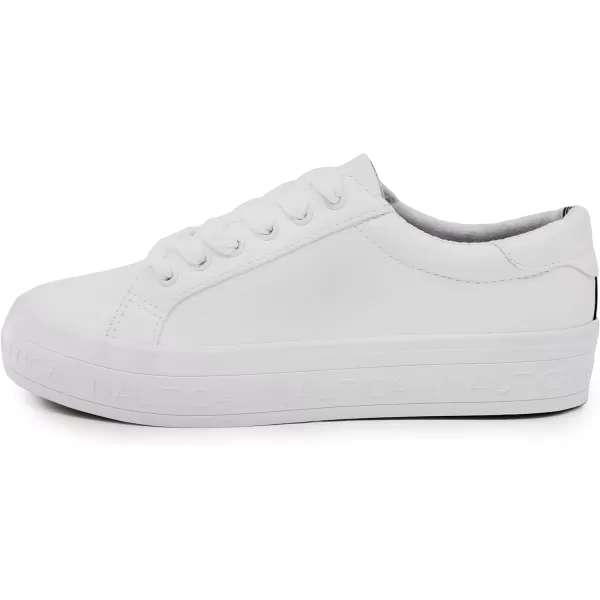 Nautica Women Fashion Sneaker Casual Shoes Steam LaceUpSlip OnAelisawhite