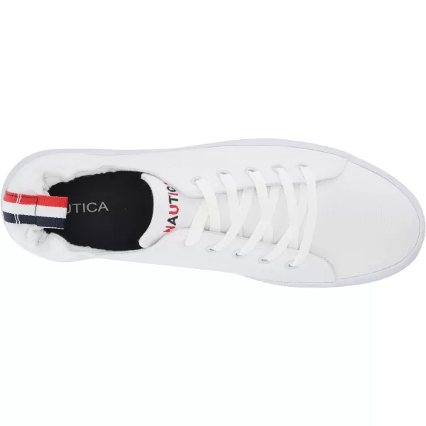 Nautica Women Fashion Sneaker Casual Shoes Steam LaceUpSlip OnAkilawhite