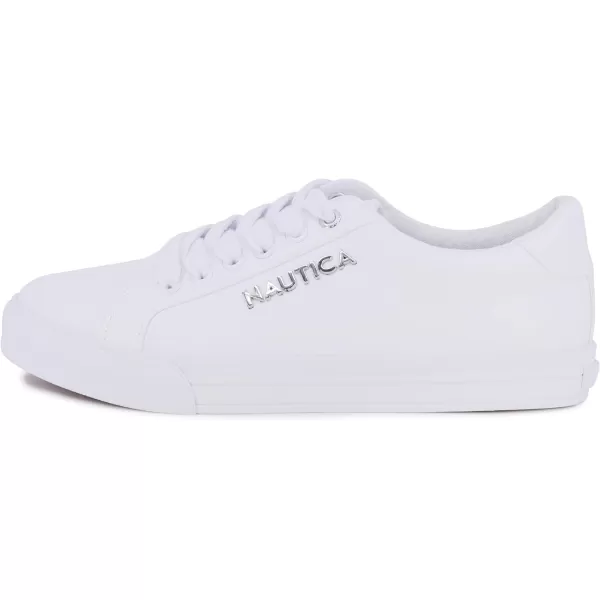 Nautica Women Fashion Sneaker Casual Shoes Steam LaceUpSlip OnArentwhite