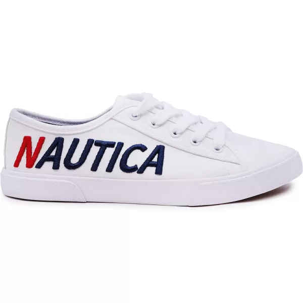 Nautica Women Fashion Sneaker Casual Shoes Steam LaceUpSlip OnEssence White