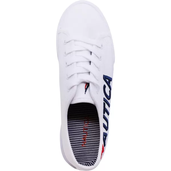 Nautica Women Fashion Sneaker Casual Shoes Steam LaceUpSlip OnEssence White