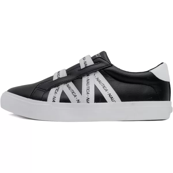 Nautica Women Fashion Sneaker Casual Shoes Steam LaceUpSlip OnHalime Black White