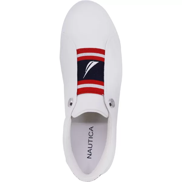 Nautica Women Fashion Sneaker Casual Shoes Steam LaceUpSlip OnNitarawhite