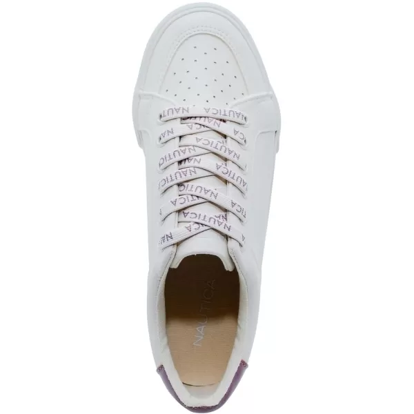 Nautica Women Fashion Sneaker Casual Shoes Steam LaceUpSlip OnRivkabone Mauve
