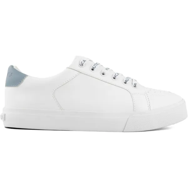 Nautica Women Fashion Sneaker Casual Shoes Steam LaceUpSlip OnRivkawhite