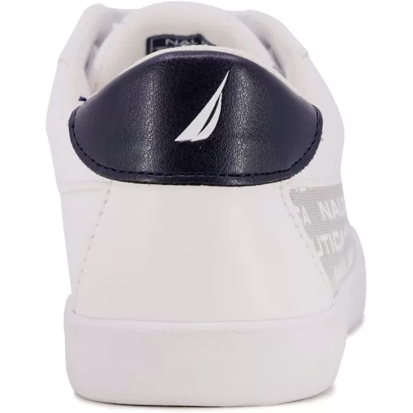Nautica Women Fashion Sneaker Casual Shoes Steam LaceUpSlip OnSatsuwhite