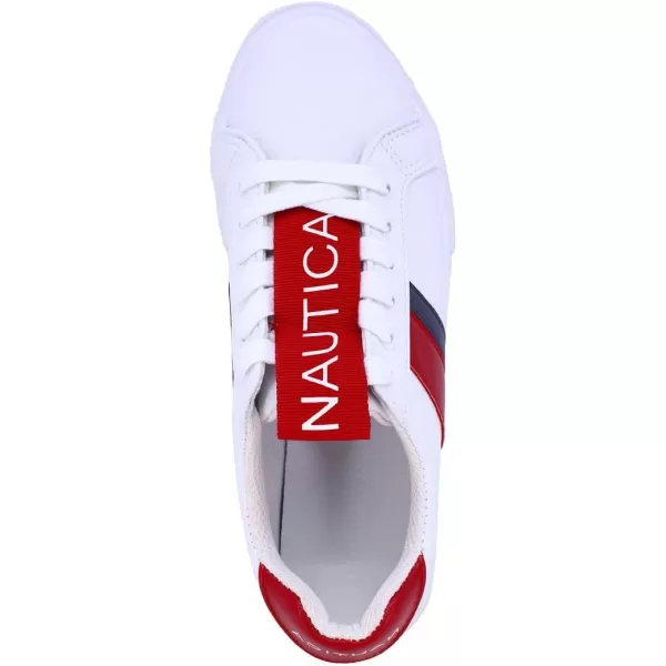 Nautica Women Fashion Sneaker Casual Shoes Steam LaceUpSlip OnSteam Red Tape