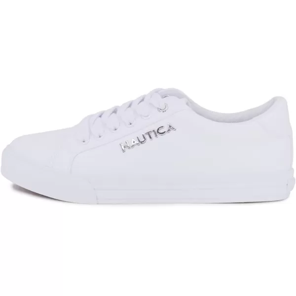 Nautica Women Fashion Sneaker LaceUp Tennis All White Casual Shoes for LadiesArentArentwhite