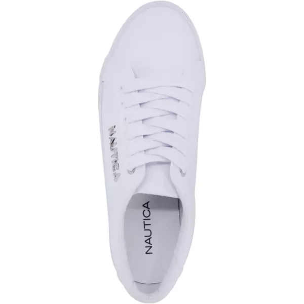 Nautica Women Fashion Sneaker LaceUp Tennis All White Casual Shoes for LadiesArentArentwhite