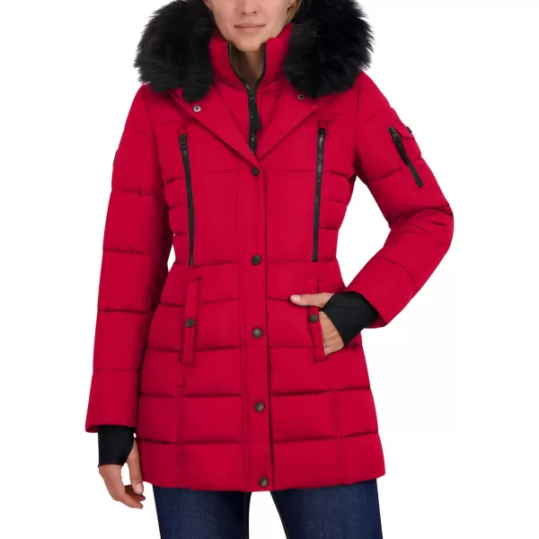 Nautica Womens 34 Heavyweight Mist Puffer JacketNautica Red