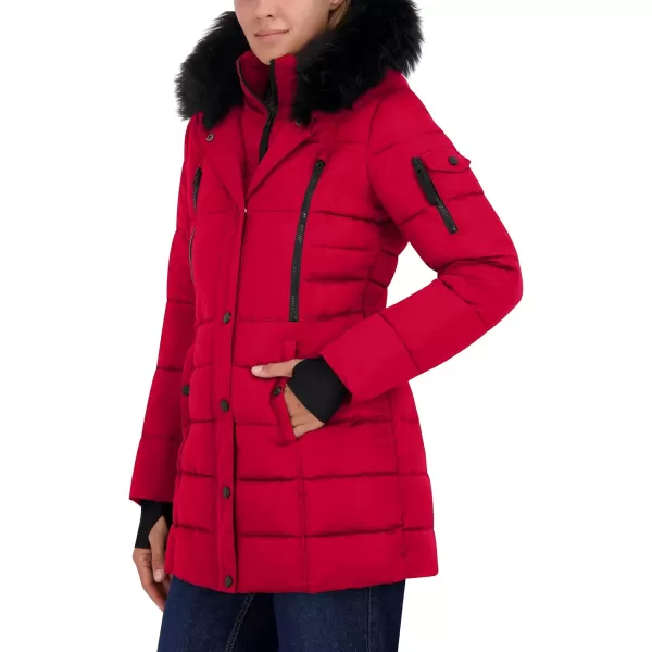 Nautica Womens 34 Heavyweight Mist Puffer JacketNautica Red