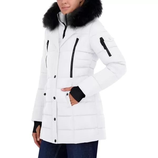 Nautica Womens 34 Heavyweight Mist Puffer JacketWinter White