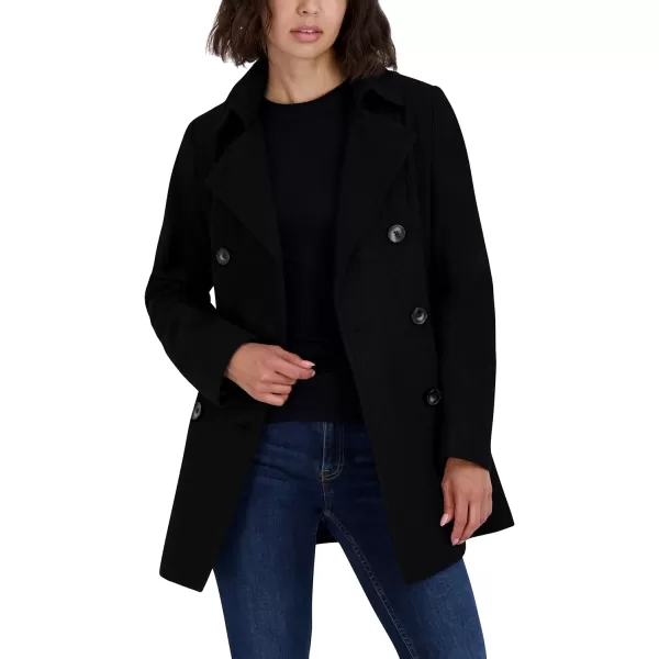 Nautica Womens 34 Hooded Peacoat OuterwearBlack