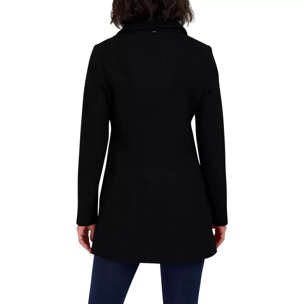 Nautica Womens 34 Hooded Peacoat OuterwearBlack