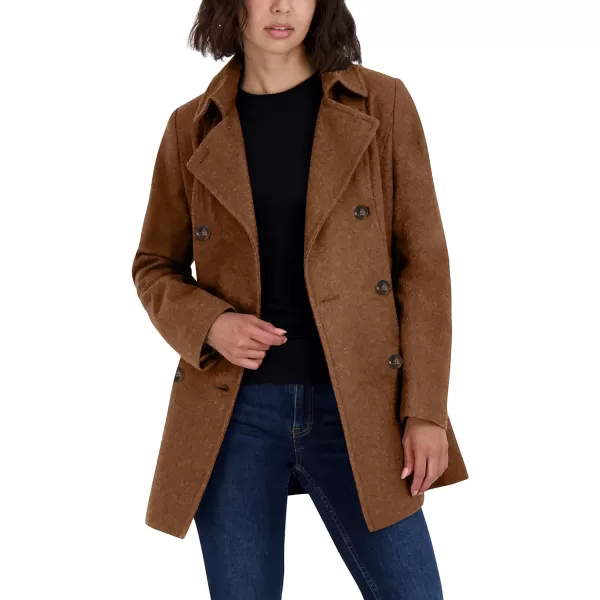 Nautica Womens 34 Hooded Peacoat OuterwearCamel