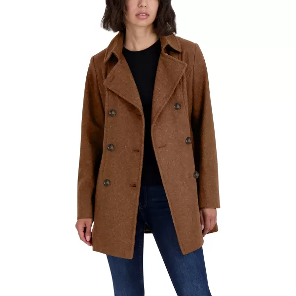 Nautica Womens 34 Hooded Peacoat OuterwearCamel