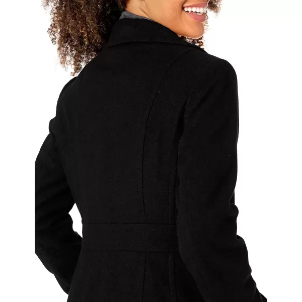 Nautica Womens 34 Hooded Peacoat OuterwearCharcoal