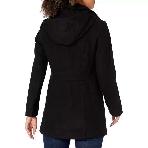 Nautica Womens 34 Hooded Peacoat OuterwearCharcoal
