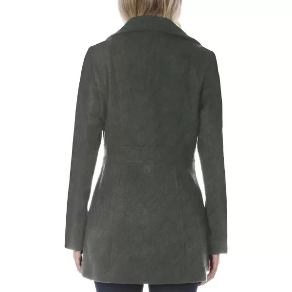 Nautica Womens 34 Hooded Peacoat OuterwearCharcoal