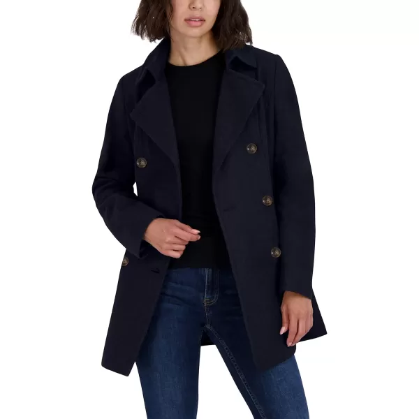 Nautica Womens 34 Hooded Peacoat OuterwearNavy Seas