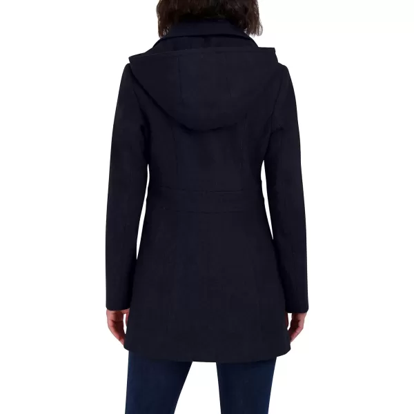 Nautica Womens 34 Hooded Peacoat OuterwearNavy Seas