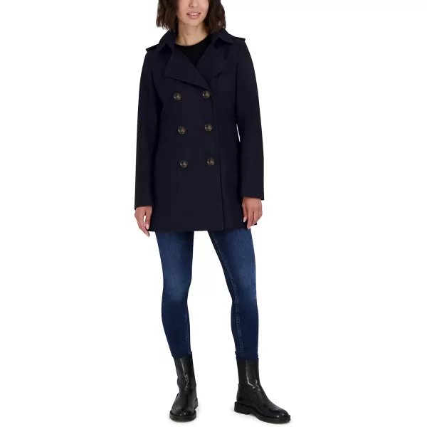 Nautica Womens 34 Hooded Peacoat OuterwearNavy Seas