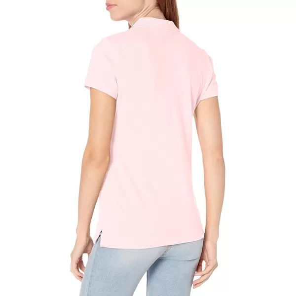 Nautica Womens 5Button Short Sleeve Cotton Polo ShirtCradle Pink