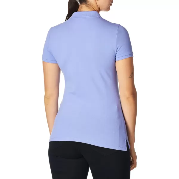 Nautica Womens 5Button Short Sleeve Cotton Polo ShirtDeep Peri