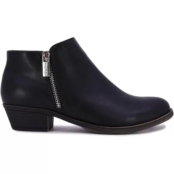 Nautica Womens Ankle Boot with Side Zipper  Stylish Dress Boot for Women  Featuring a Low Heel Chic Design and Versatile Sizing  The Perfect Ankle Bootie for Dressy and Casual Occasions  AlaraBlack