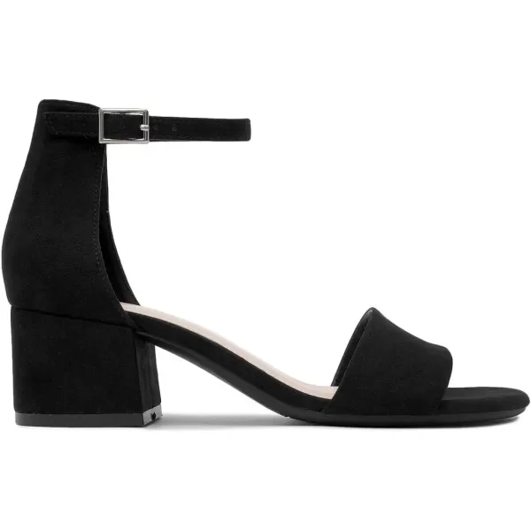 Nautica Womens Ankle Strap Pump Sandal with Low Block Heel  Stylish TwoPiece Dress Shoe  YonaBlack Micro