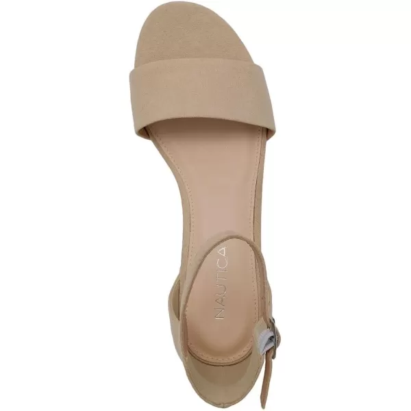 Nautica Womens Ankle Strap Pump Sandal with Low Block Heel  Stylish TwoPiece Dress Shoe  YonaNude Micro